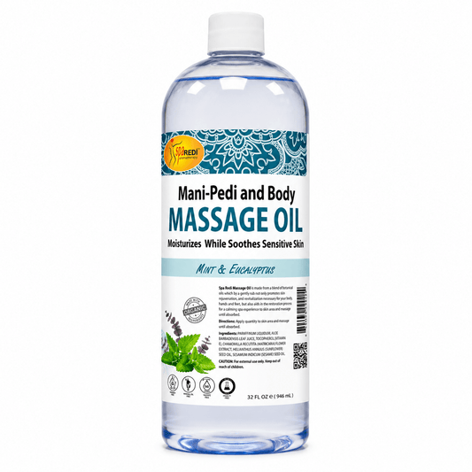 Mint & Eucalyptus | Massage Oil - Mani-Pedi and Body | 32 fl. oz. | SPA REDI by SPA REDI | SH Salons