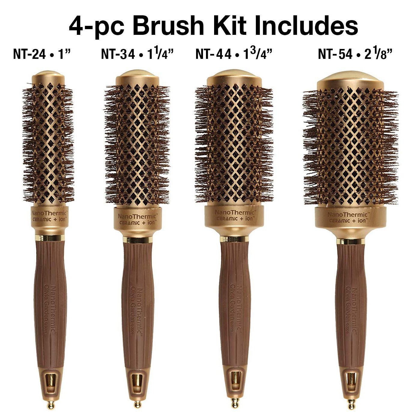 NanoThermic Ceramic + Ion Round Thermal Hair Brush - Box Deal | NT - BOX01 | OLIVIA GARDEN - SH Salons