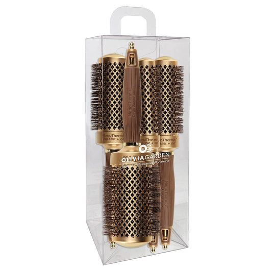 NanoThermic Ceramic + Ion Round Thermal Hair Brush - Box Deal | NT - BOX01 | OLIVIA GARDEN - SH Salons