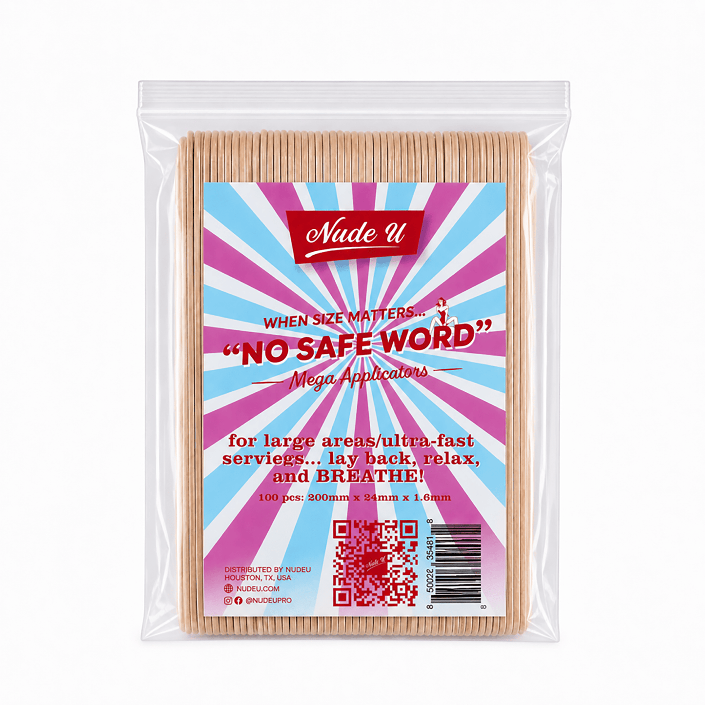 “No Safe Word” Mega Applicator | 100 Count | NUDE U by NUDE U | SH Salons