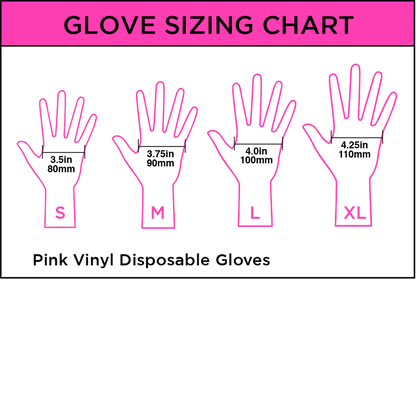 Pink Vinyl Gloves | Medium | 100 Pack | 109DG-M | COLORTRAK - SH Salons