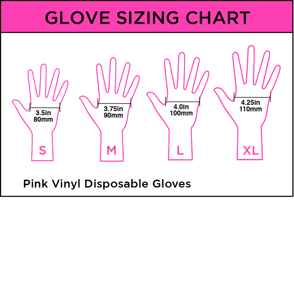 Pink Vinyl Gloves | Small | 100 Pack | 109DG-S | COLORTRAK - SH Salons