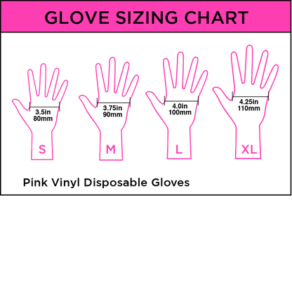 Pink Vinyl Gloves | Small | 100 Pack | 109DG-S | COLORTRAK - SH Salons