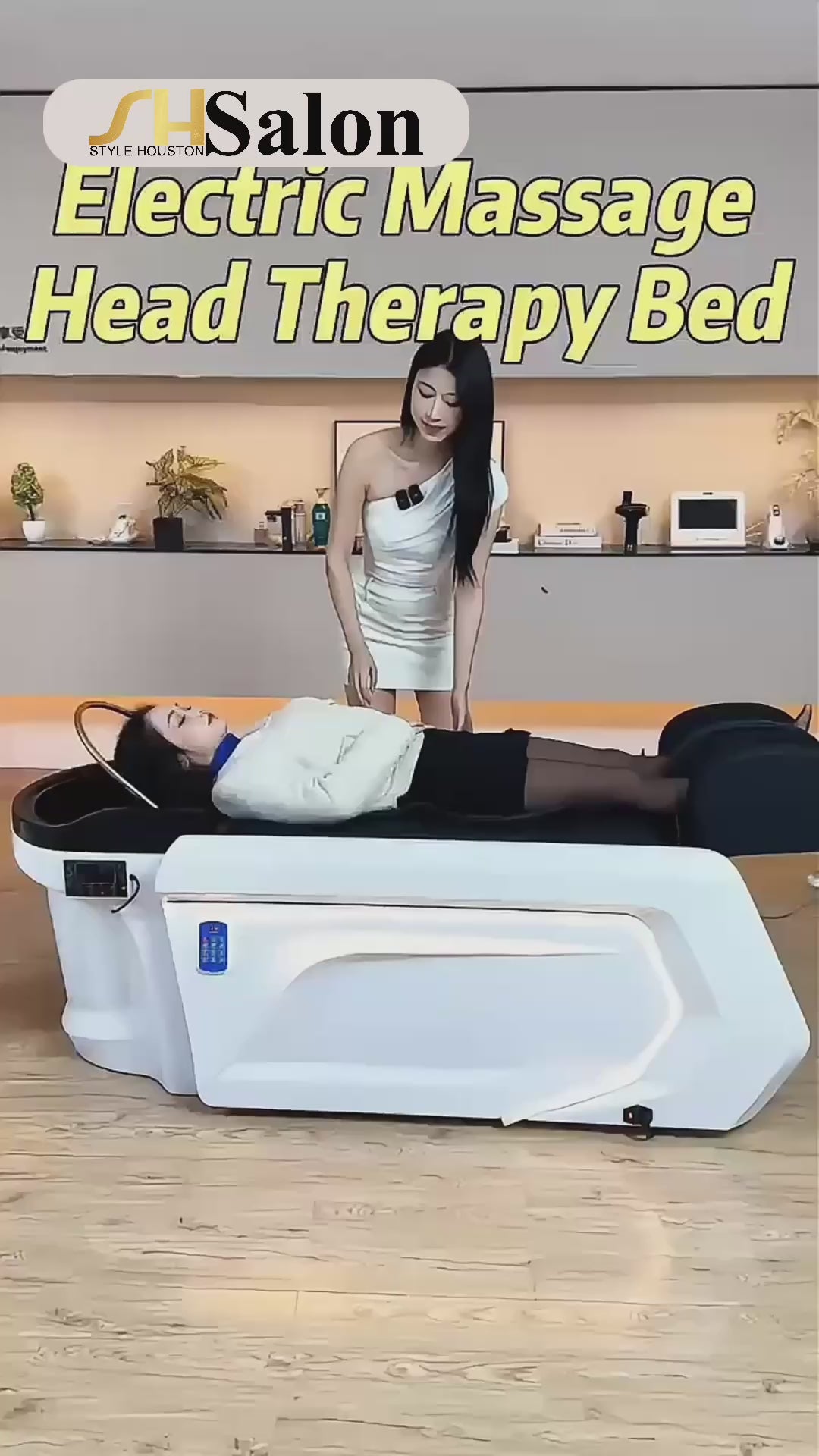 A029 | Plumbed | Electric Massage Shampoo Bed — Airbag Massage & Water Circulation | SSW