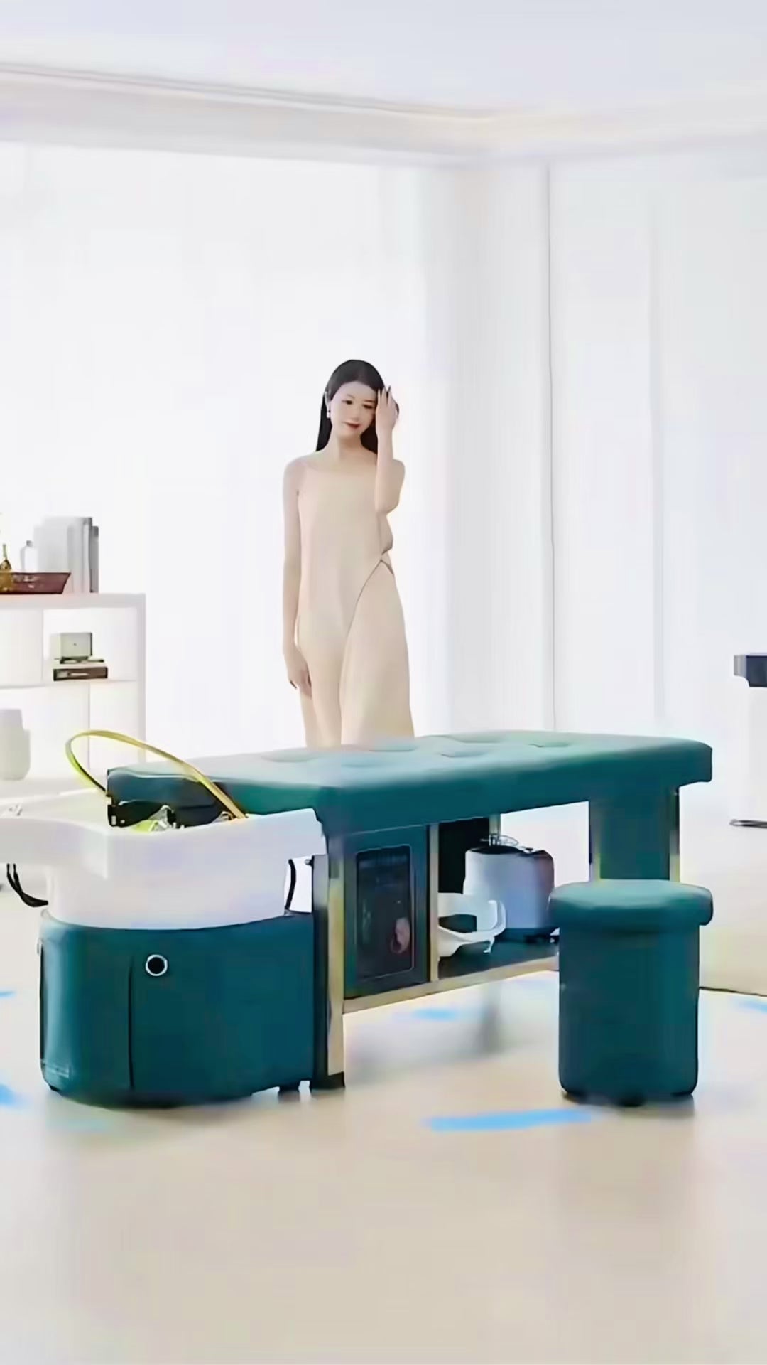 611-1NM | Plumbed | Head Spa Shampoo Bed — Water Circulation & Fumigation | SSW