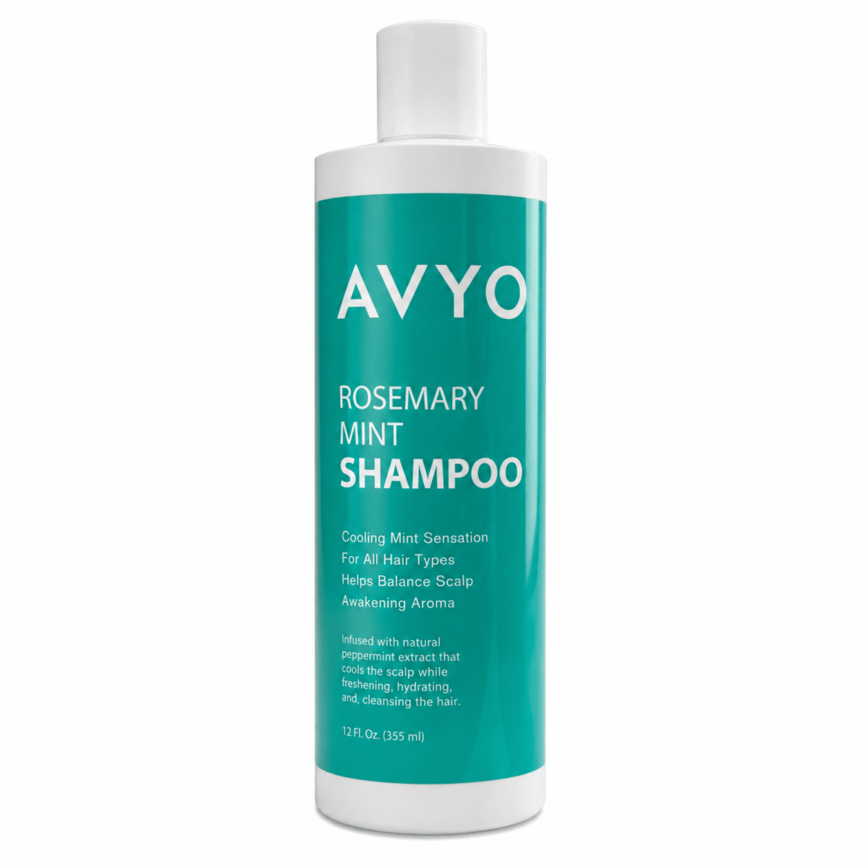 Rosemary Peppermint Shampoo | Cooling Mint Sensation | 12 fl. oz | AVYO by AVYO | SH Salons