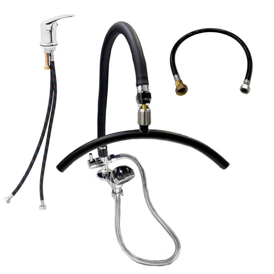 SSW Cloudburst Halo Head Spa Conversion Kit with UPC Faucet - Plumbed by SSW | SH Salons