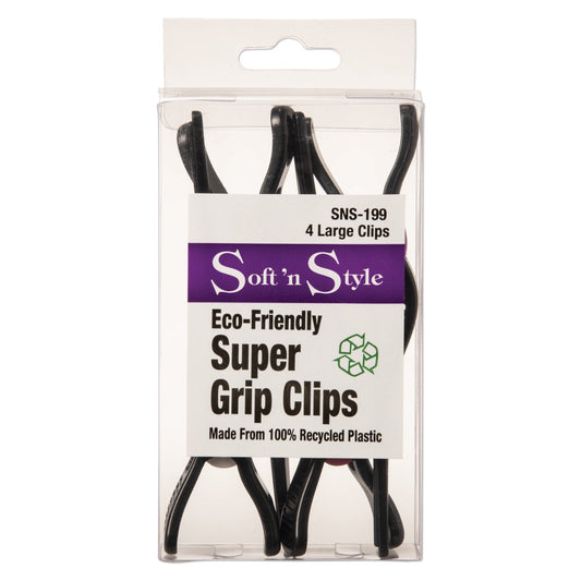 Super Grip Clips | Eco - Friendly | 5 - 1/2" | 4 Large Clips | SNS - 199 | SOFT N STYLE - SH Salons