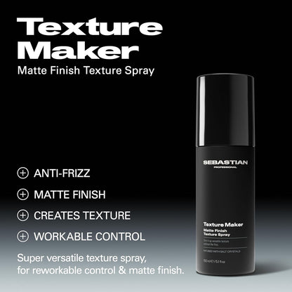 Texture Maker | Matte Finish Texture Spray | SEBASTIAN by SEBASTIAN | SH Salons