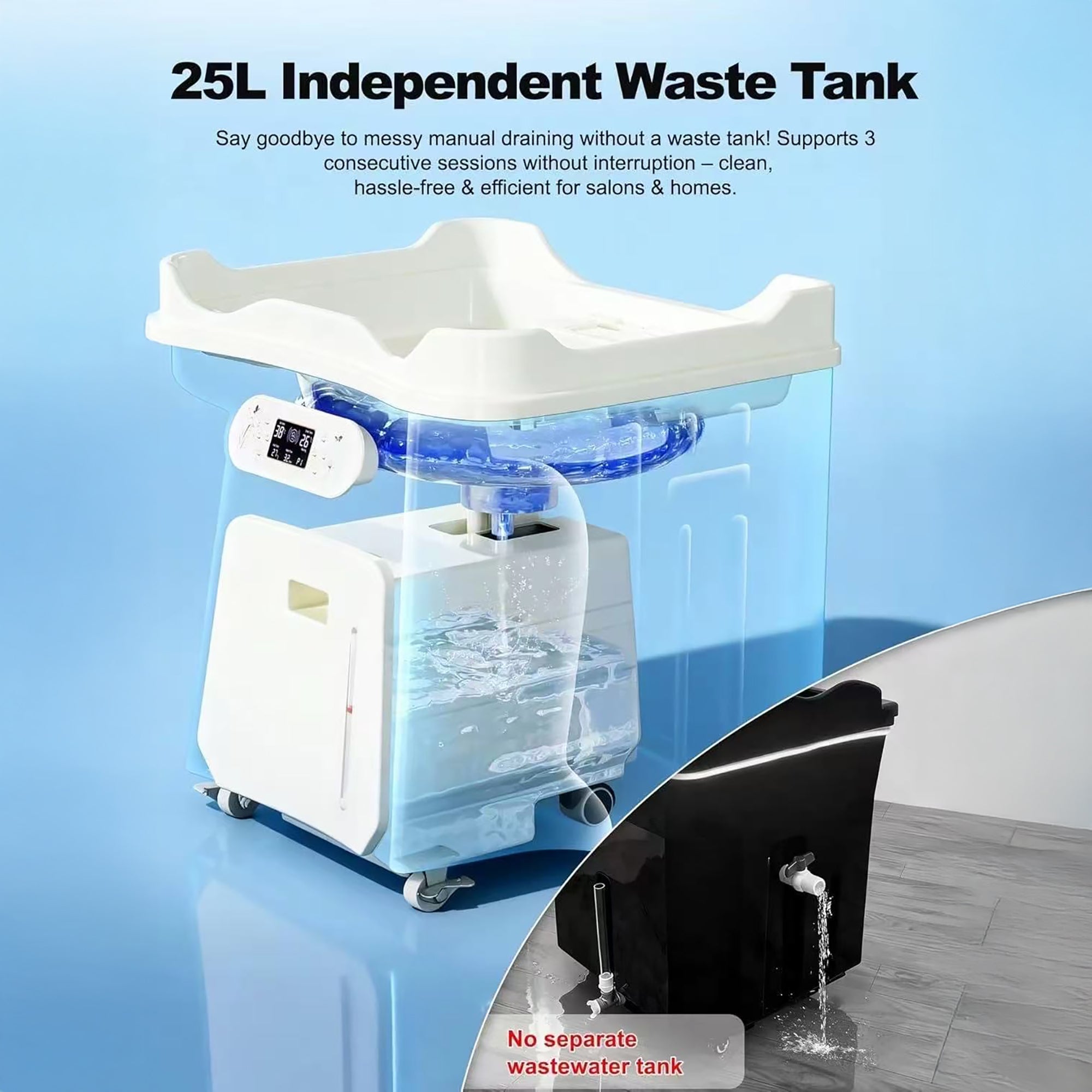 TL06 Non - Plumbed Portable Head Spa Bowl by SSW | SH Salons