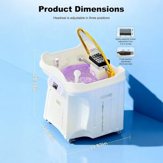 TL06 | Non - Plumbed | New Portable Japanese/Korean Head Spa Shampoo Bowl — Massage & Water Circulation | SSW | Head Spa Beds (Non - Plumbed) by SSW - SH Salons