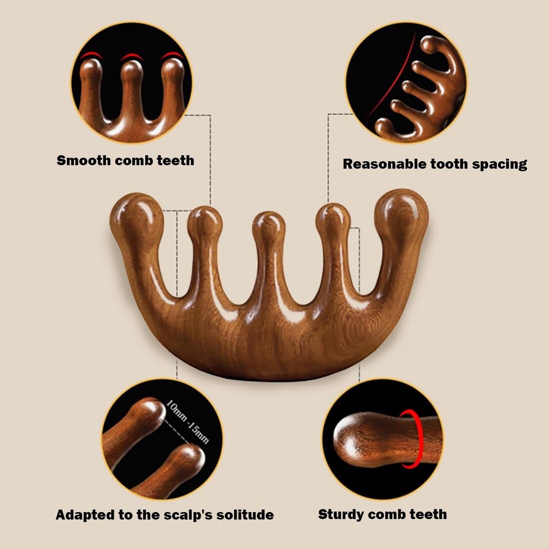 Wooden Scalp Massager | HAIR COLORING ACCESSORIES by BURMAX - SH Salons