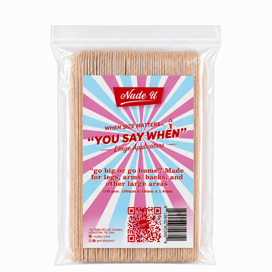 "You Say When" Large Wax Applicator | Face and Body Waxing | 100 Pack | NUDE U | WAXING KITS & SUPPLIES by NUDE U - SH Salons