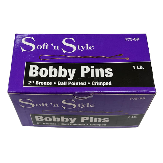 1 Lb. Bobby Pins | 2" | Ball Pointed | Crimped | SOFT N STYLE - SH Salons
