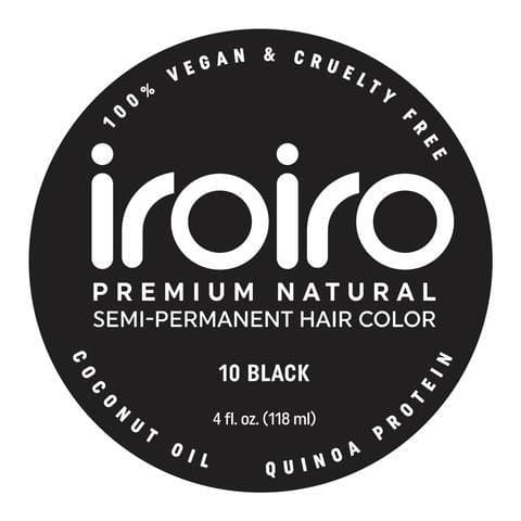 10 BLACK | Semi-Permanent Hair Color | 4oz | IROIRO - SH Salons