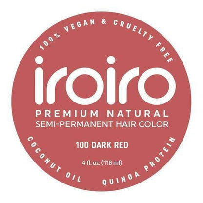 100 DARK RED | Semi-Permanent Hair Color | 4oz | IROIRO - SH Salons