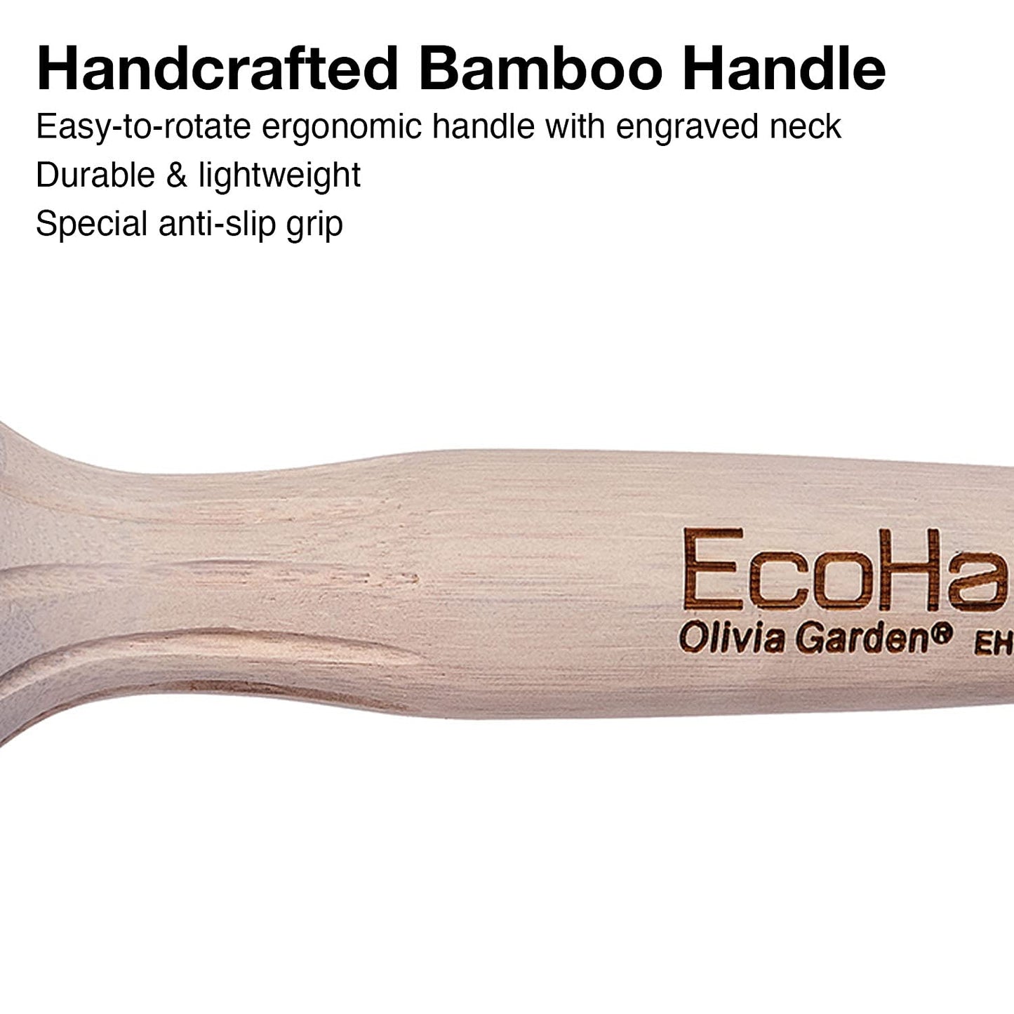 2 1/4" | 720-EHCOV24 | EcoHair Combo Vent Round Bamboo Hair Brush | OLIVIA GARDEN - SH Salons