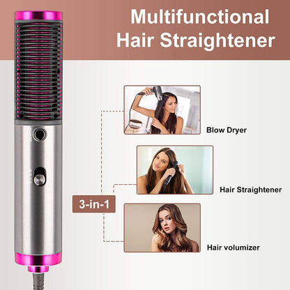 3 In 1 Hot-Air Comb | Straightener Hairdryer | Hairstyling Tools - SH Salons