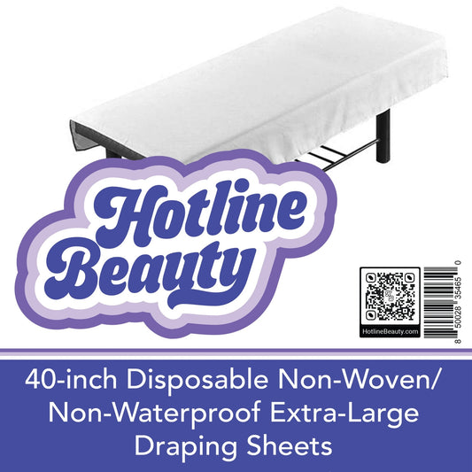 40-inch Disposable Non-Woven/Non-Waterproof Extra-Large Draping Sheets | 40 x 80 inches | 25 Pack | HOTLINE BEAUTY - SH Salons