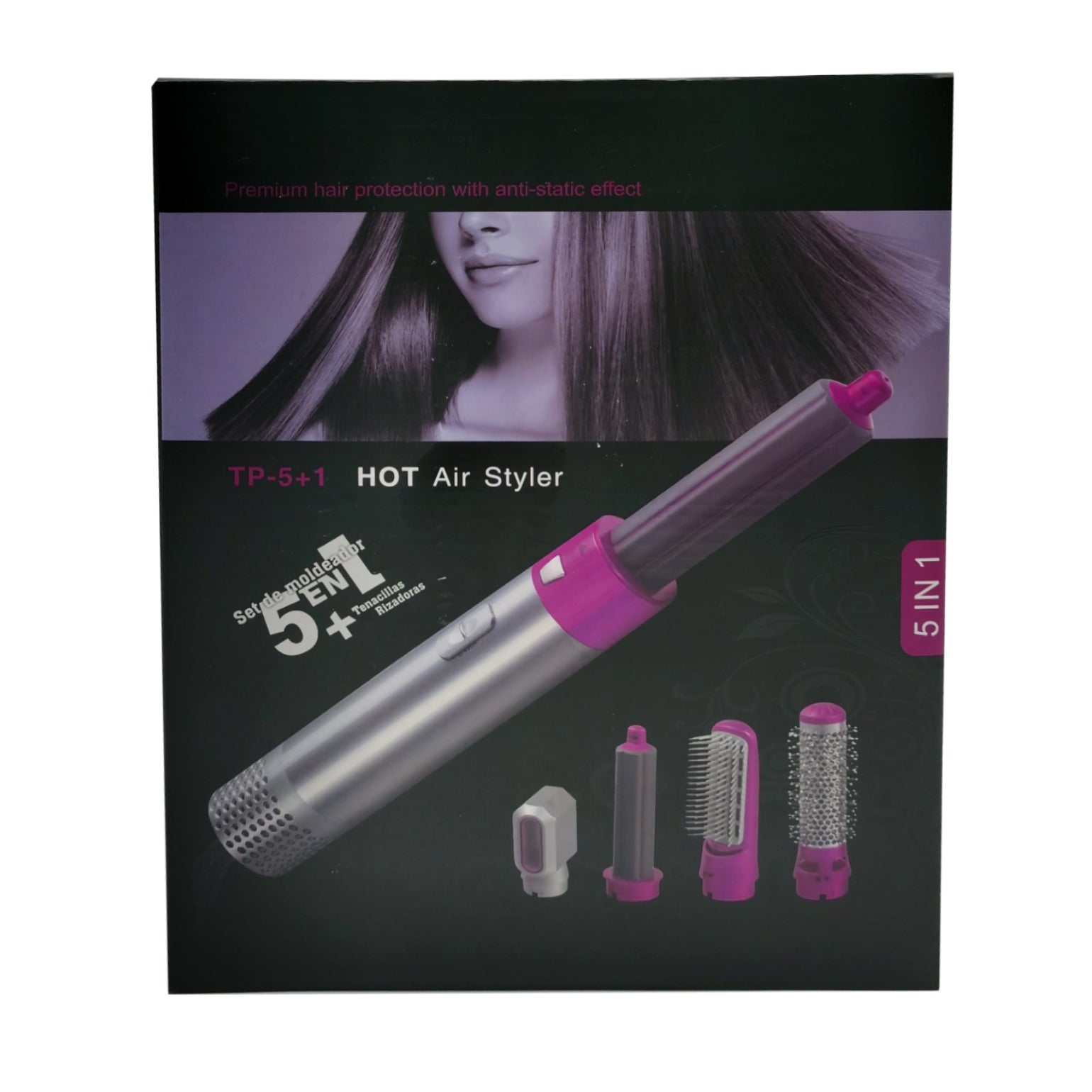 5 in 1 Hair Dryer Hot Air Brush Styler | Detachable Hair Styler Electric Hair Dryer Brush - SH Salons