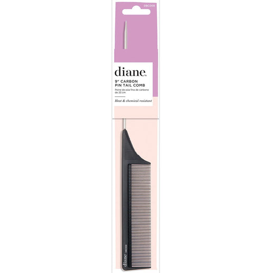 9" Carbon Pin Tail Comb | DBC009 | DIANE - SH Salons
