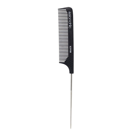 9" Pin Tail Carbon Comb | Coarse Teeth | High Heat Resistant | SC9184 | SALONCHIC - SH Salons