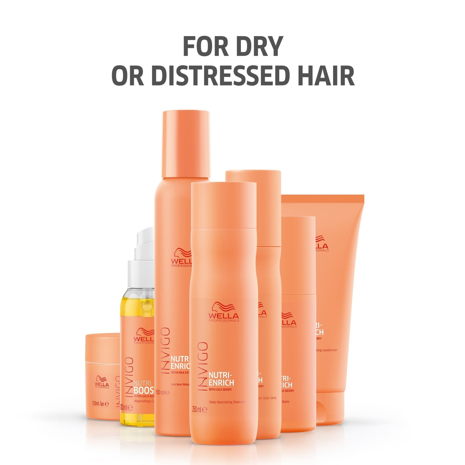 Wella Professionals Invigo Nutri-Enrich Deep Nourishing Anti-Static Spray,  Professional Moisturizing Hair Spray For Dry & Damaged Hair, 5.07 oz
