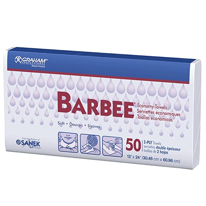 Barbee Economy Towels | 50 Pieces | Super Absorbent 2 Ply | GRAHAM BEAUTY - SH Salons