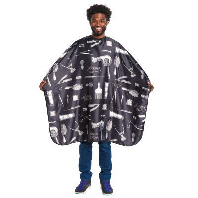 Barber Print Styling Cape | 4141 | SCALPMASTER - SH Salons