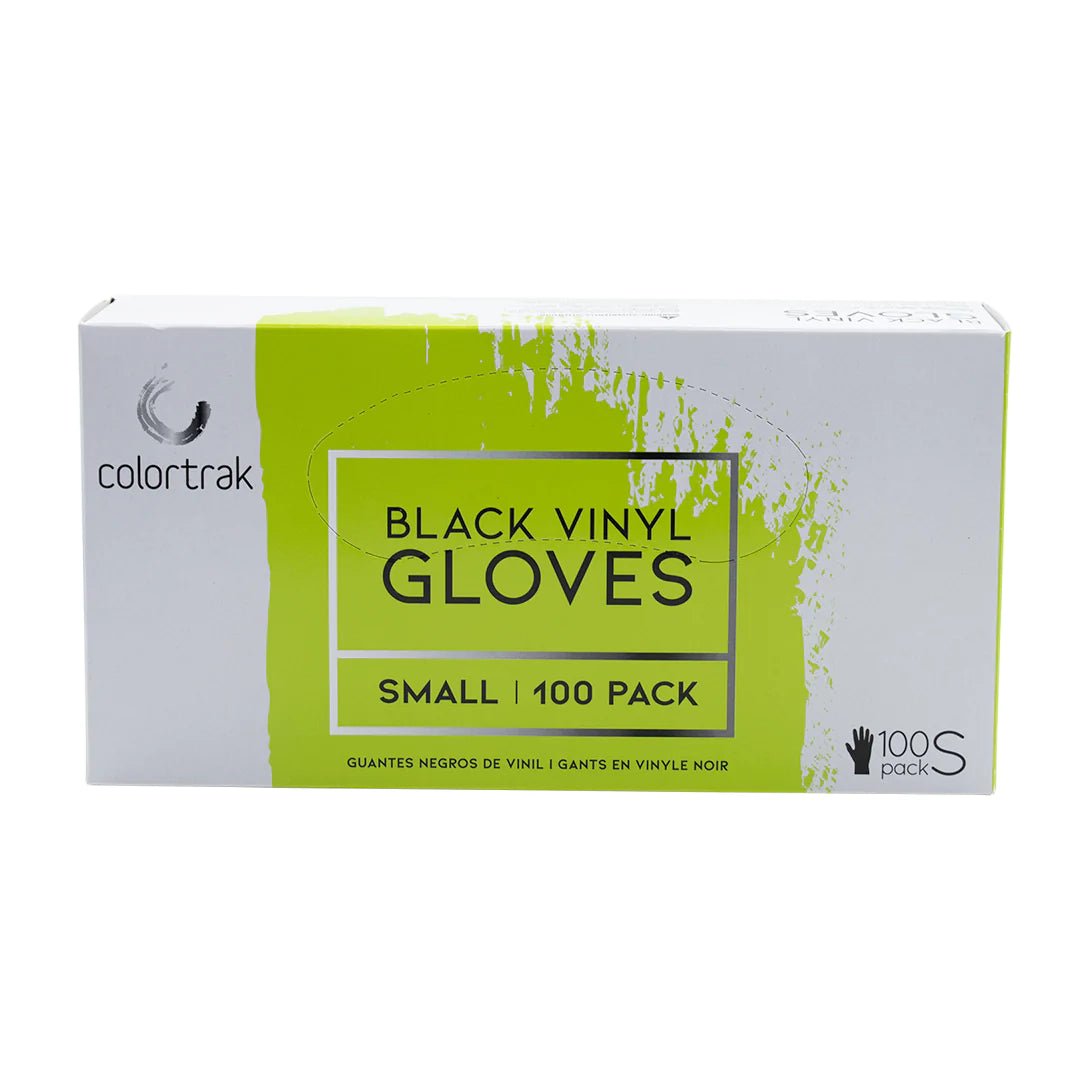 Black Vinyl Gloves | Powder Free | 100PK | COLORTRAK - SH Salons