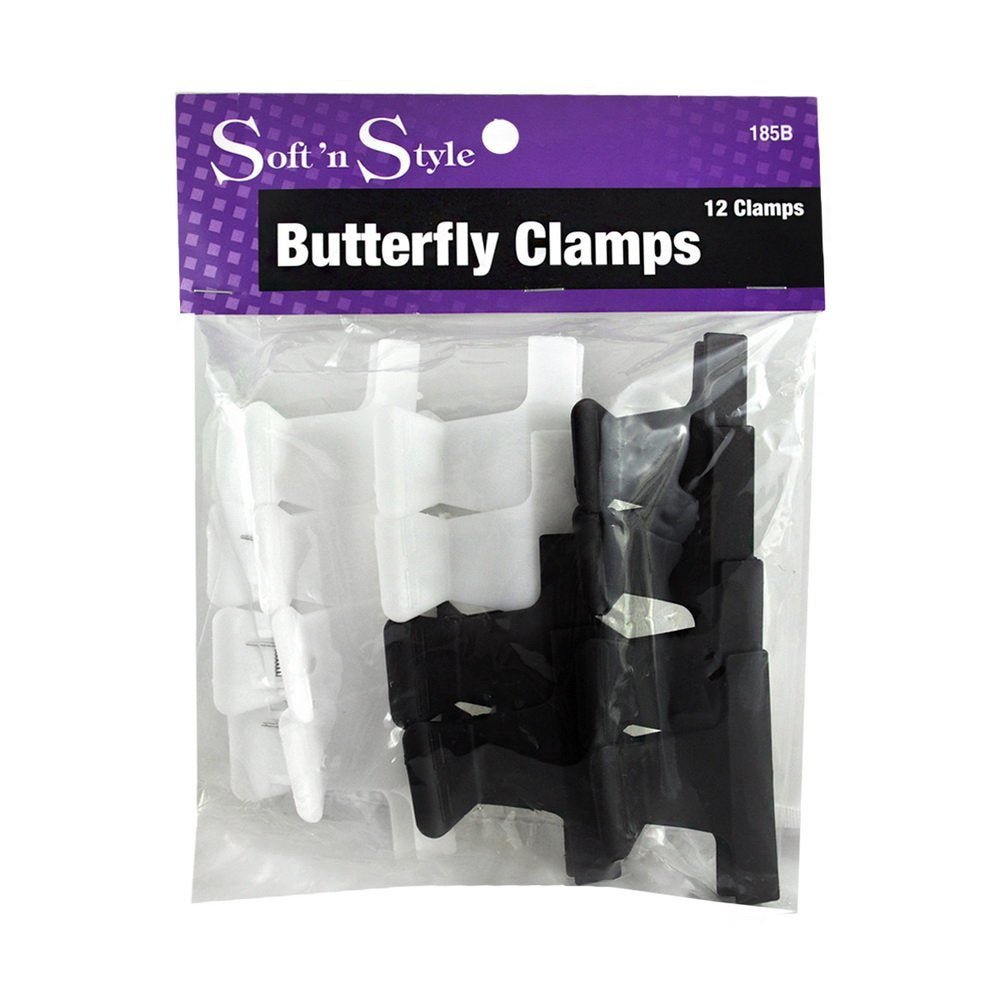 Butterfly Clamps | 12 Clamps | 185B | SOFT N STYLE - SH Salons