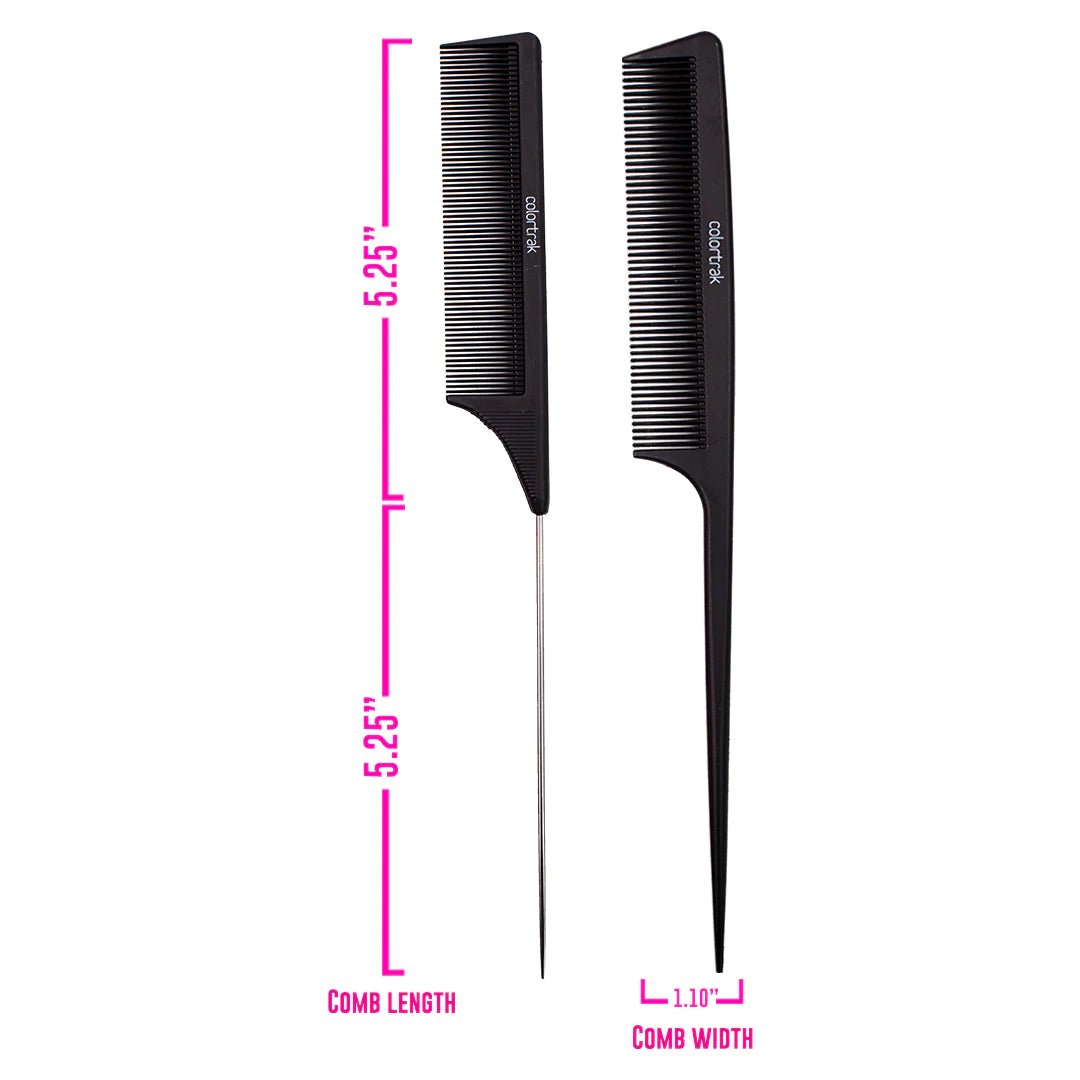 Carbon Fiber Combs | 2PK Black | 7048-2PK | COLORTRAK - SH Salons