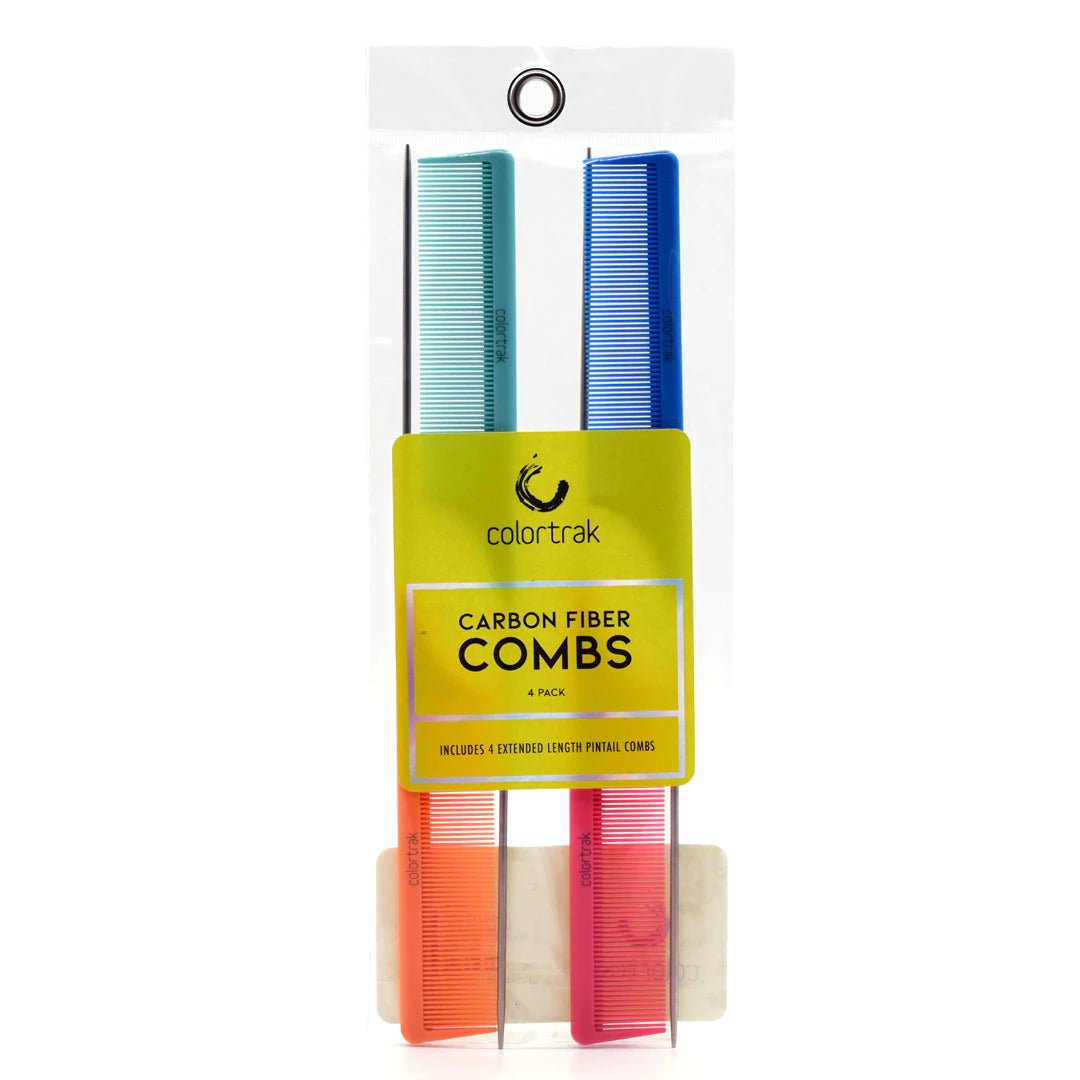 Carbon Fiber Combs | 4PK | 7014-4PK | COLORTRAK - SH Salons