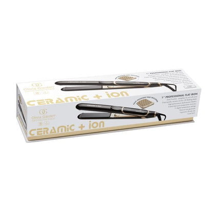 Ceramic + Ion 1" Professional Flat Iron with Free Gifts | CI-FL1DL01 | OLIVIA GARDEN - SH Salons