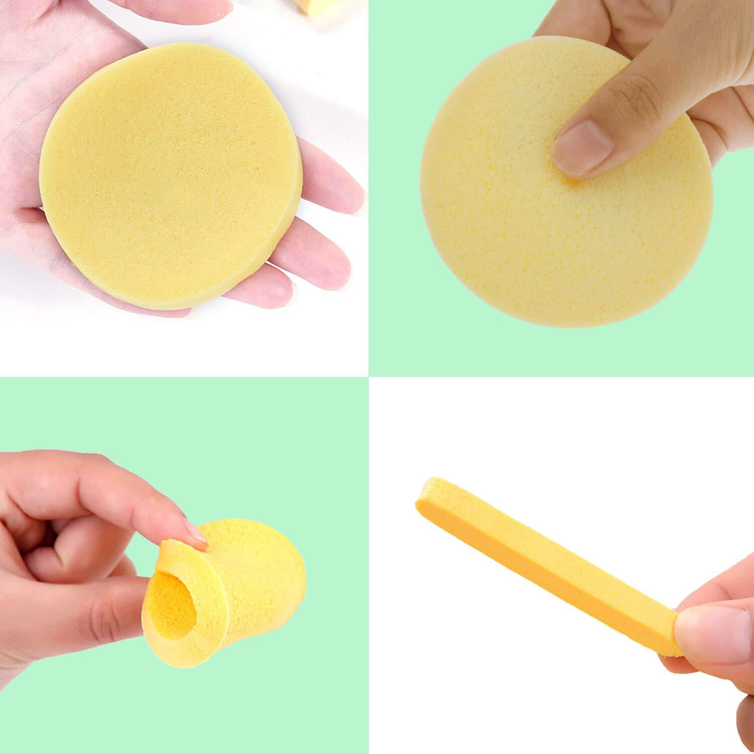 Compressed Facial Sponge | Yellow | 12 Pack | HOTLINE BEAUTY - SH Salons