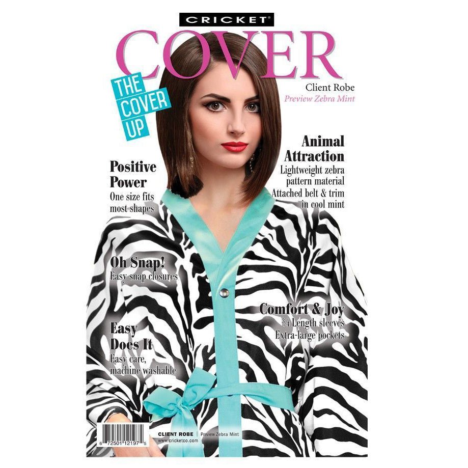 Cover Robe Zebra Mint | CRICKET - SH Salons