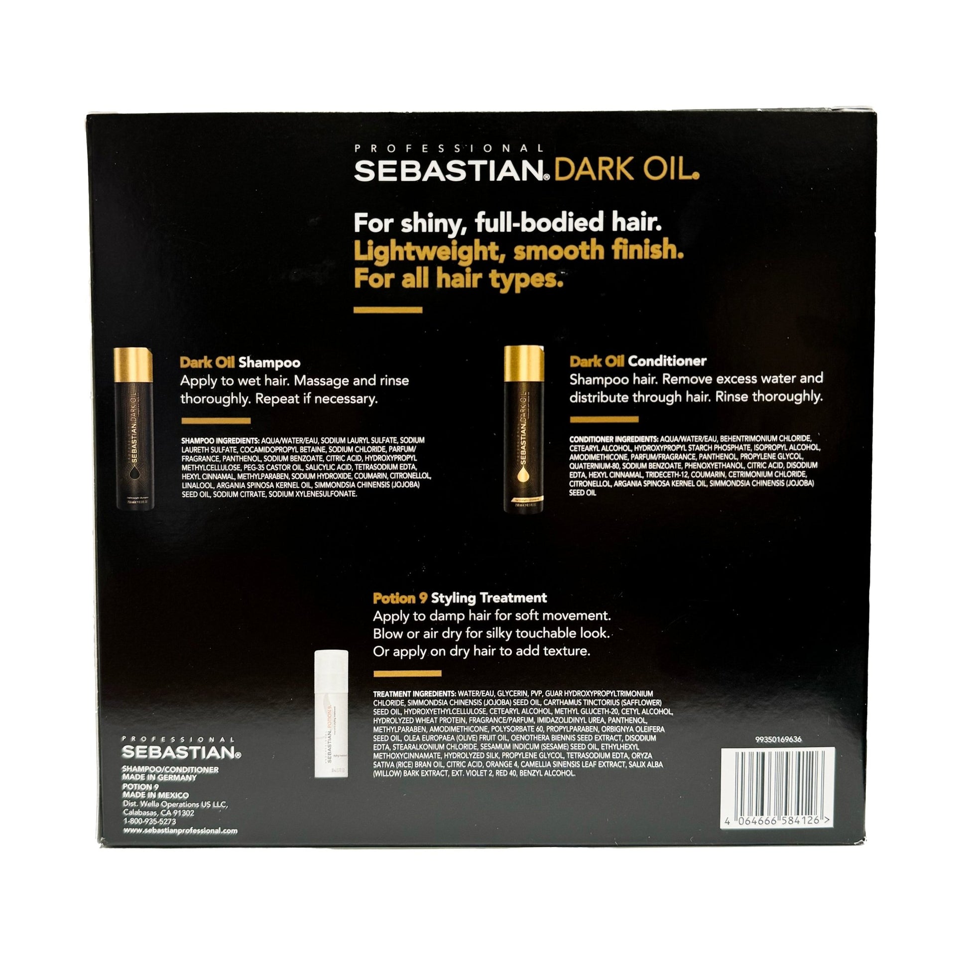 Dark Oil Shine Essentials Holiday Gift Set | 3 piece | SEBASTIAN - SH Salons