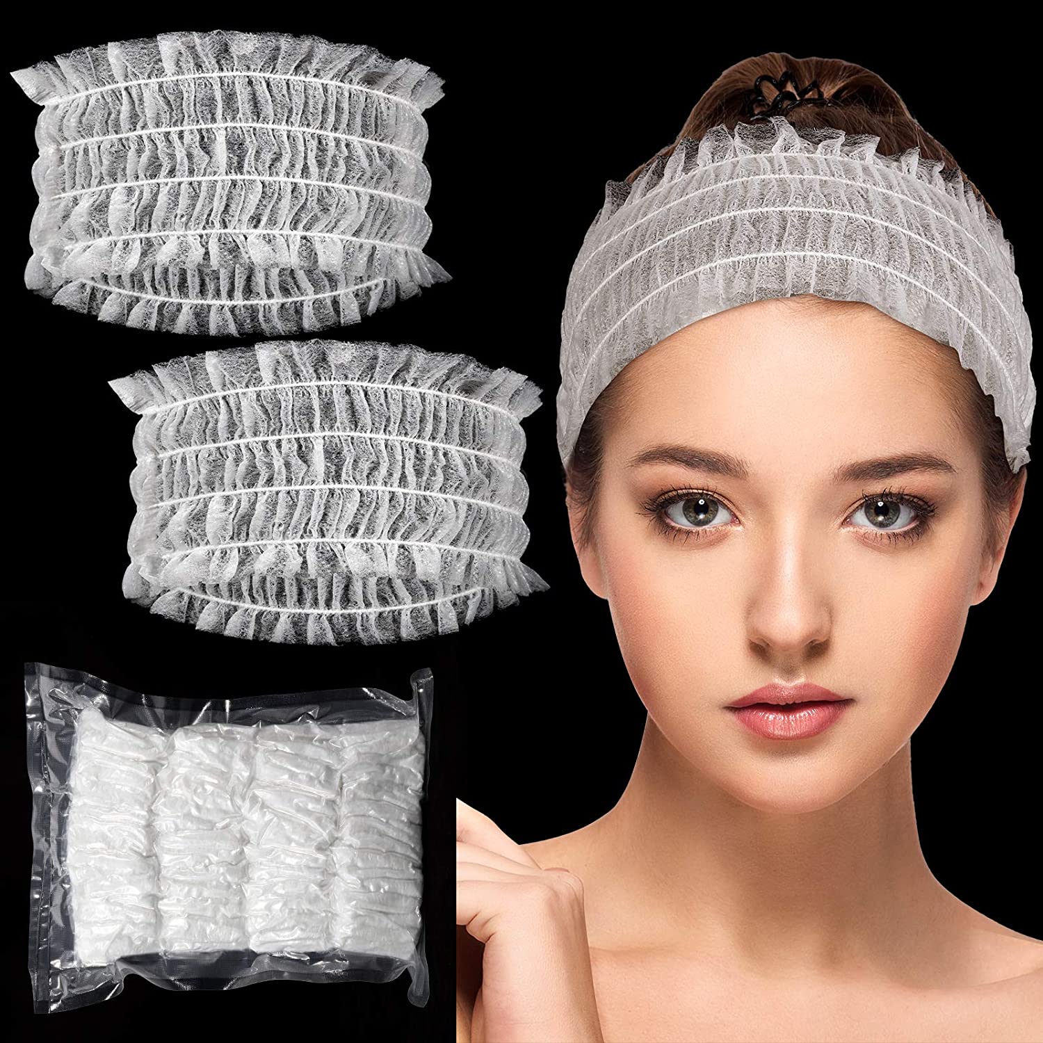 Disposable Hairband | White | 100 Bag | HOTLINE BEAUTY - SH Salons