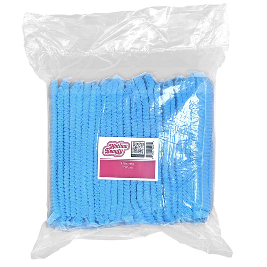 Disposable Hairnet | Blue | 100 Pack | Non-woven Caps | HOTLINE BEAUTY - SH Salons