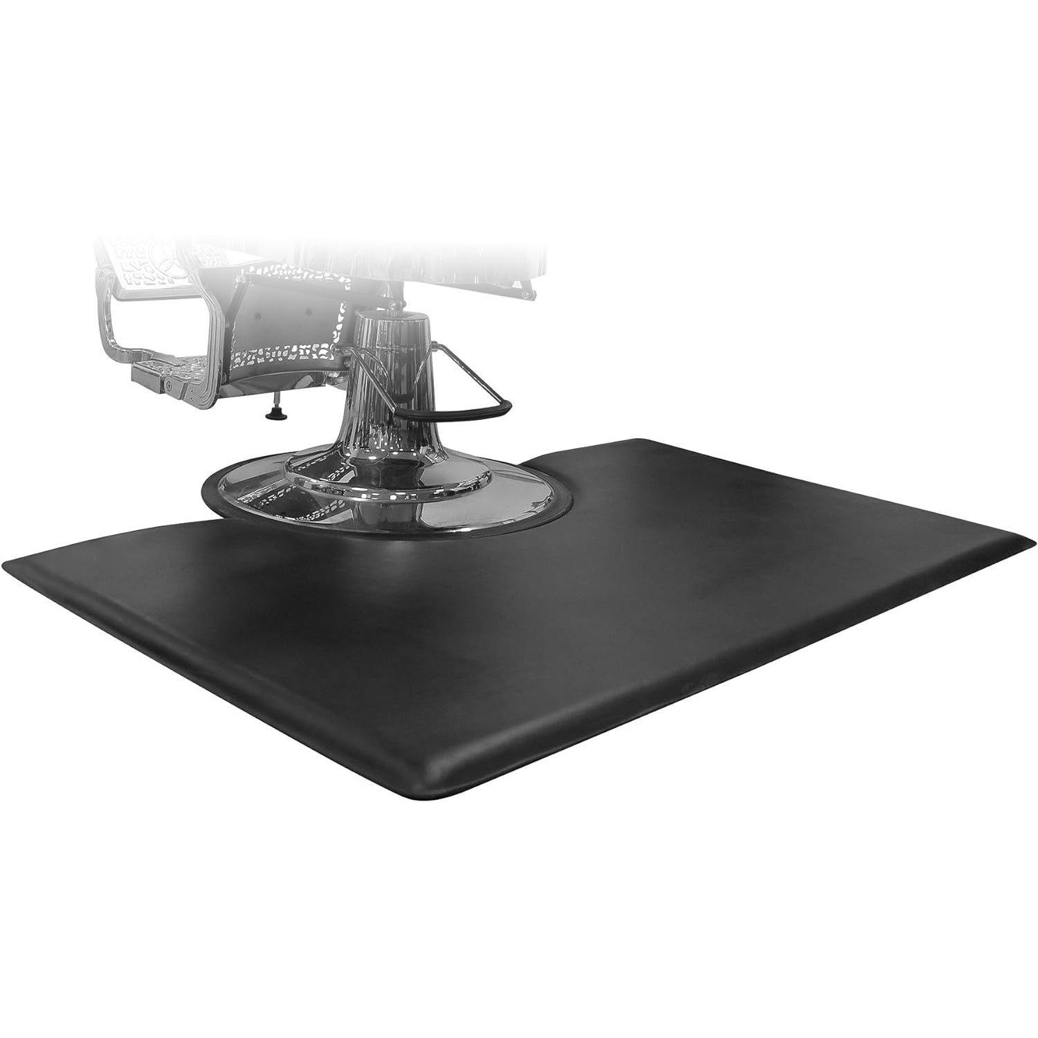 Floor Mat 3'x 5' | 1 inch Thick | Rectangle | BS3050R1 | Cut - Out for Barber or Salon Station | Slip Resistant | Black | HOTLINE BEAUTY by SSW | SH Salons