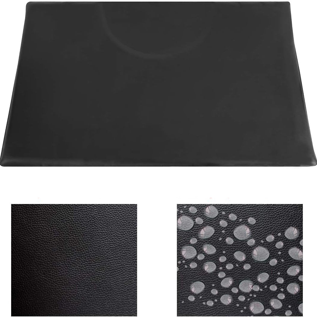 Floor Mat 3'x 5' | 1 inch Thick | Rectangle | BS3050R1 | Cut - Out for Barber or Salon Station | Slip Resistant | Black | HOTLINE BEAUTY by SSW | SH Salons