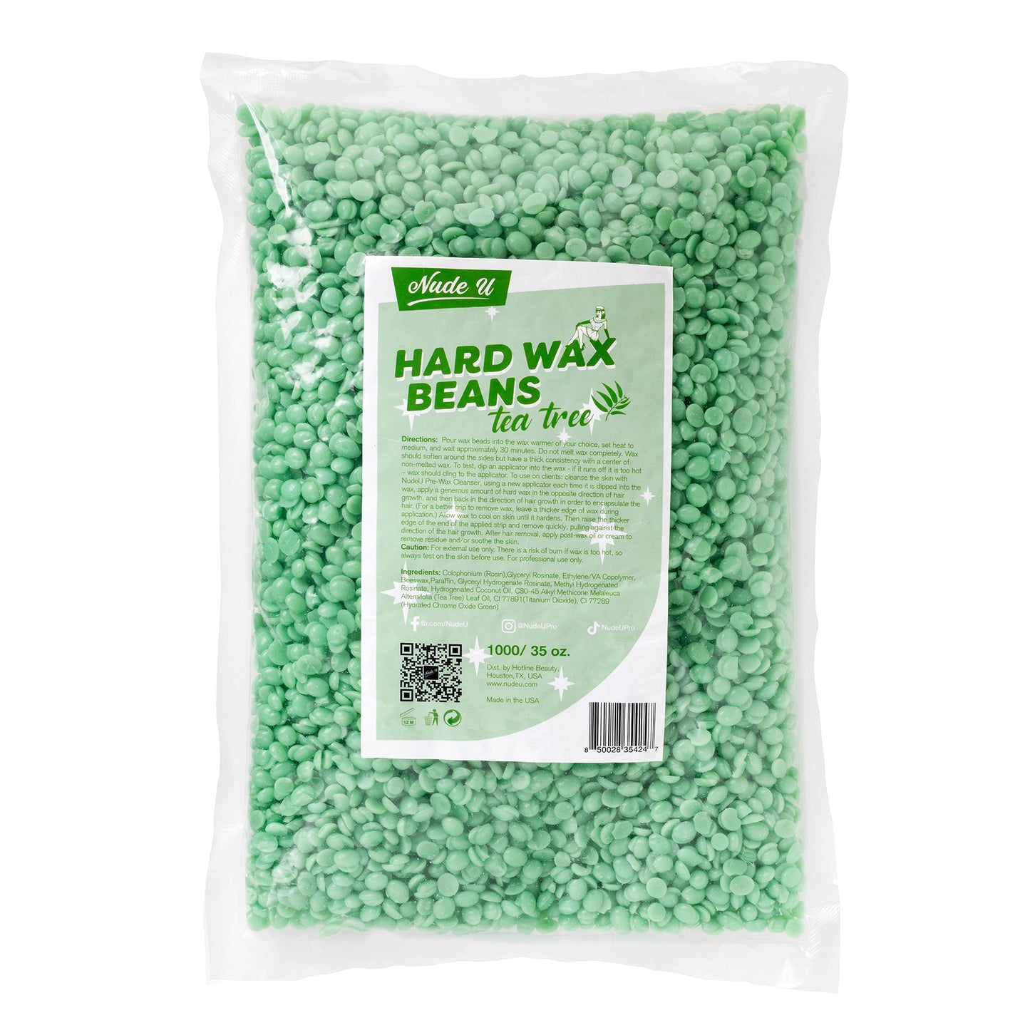 Hard Wax Beans | Tea Tree | NUDE U - SH Salons