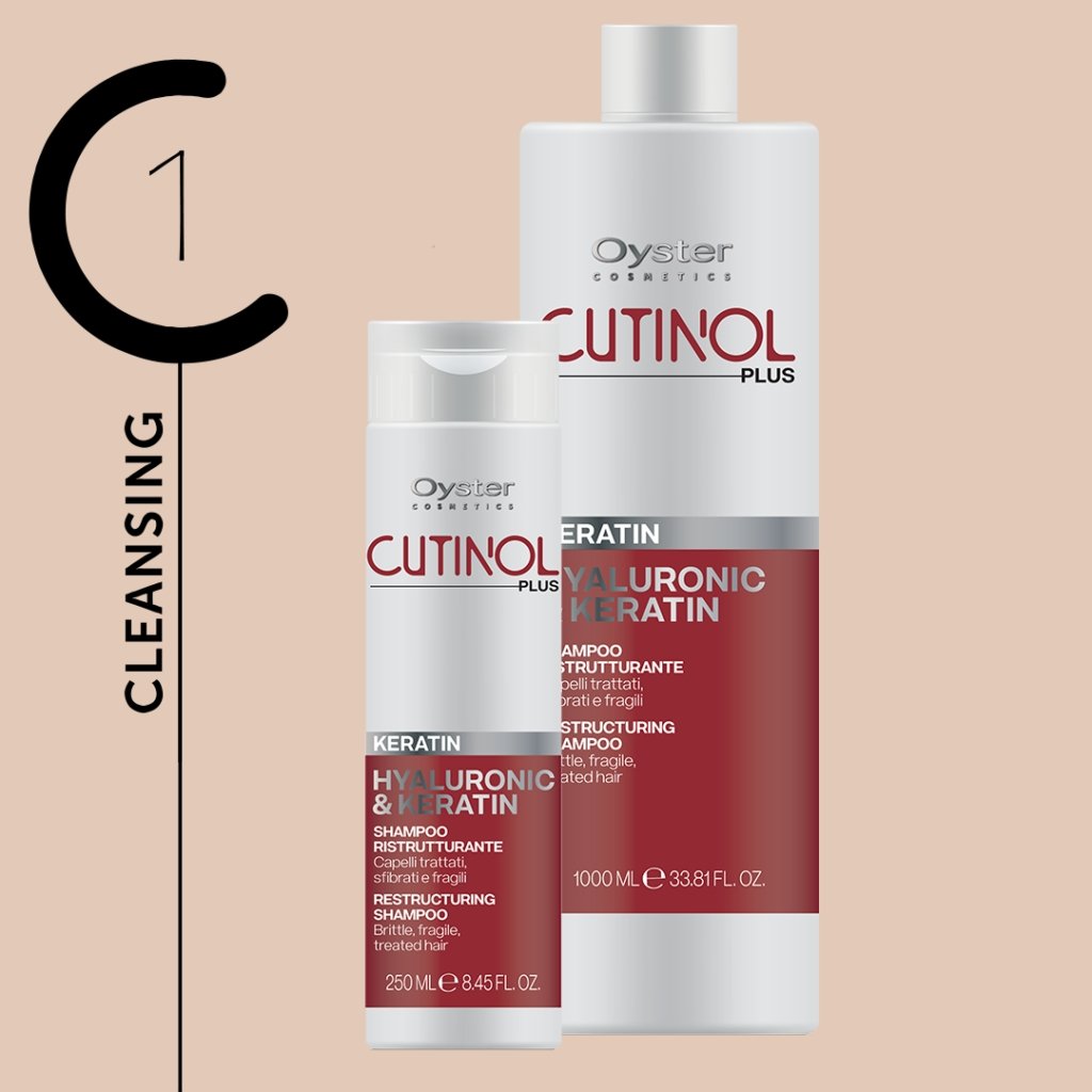 Keratin Restructuring Shampoo | Hyaluronic & Keratin | Cutinol Plus | OYSTER - SH Salons