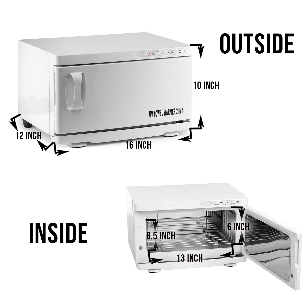 MS - 4049A | Towel Warmer with UV Sterilizer | 2 in 1 | Hair Salon Accessories by SSW | SH Salons
