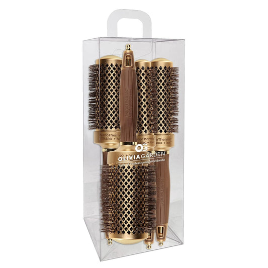 NanoThermic Ceramic + Ion Round Thermal Hair Brush - Box Deal | NTXLBOX01 | OLIVIA GARDEN - SH Salons