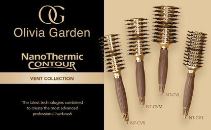 NT-CVT | Tunnel | Nanothermic Contour Vent | Combo Hair Brush | OLIVIA GARDEN - SH Salons