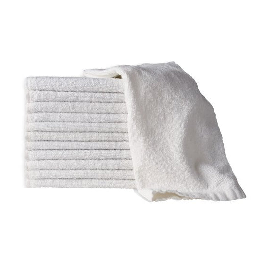 Partex Essentials Towels | 12 Pack | White | 100% Cotton | PARTEX - SH Salons