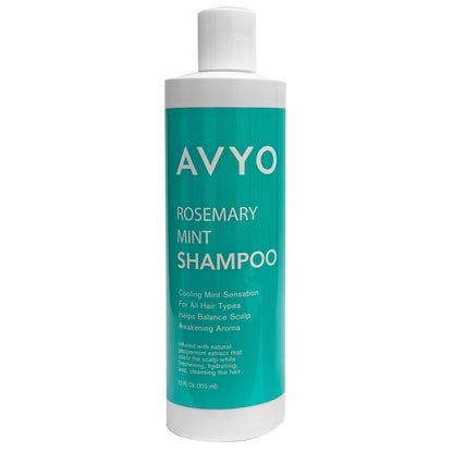 Rosemary Peppermint Shampoo | Cooling Mint Sensation | 12 fl. oz | AVYO by AVYO | SH Salons