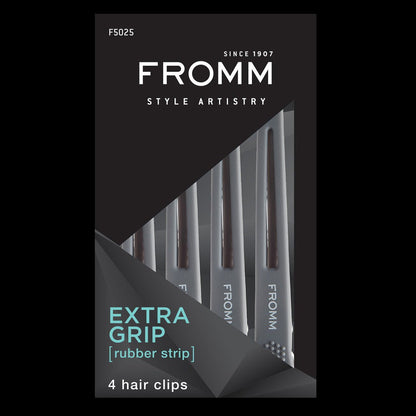 RUBBERIZED GRIP HAIR CLIPS | 4 Pack| F5025 | FROMM - SH Salons