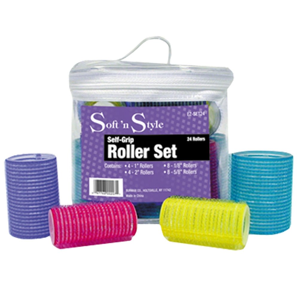 Self-Grip Roller Set | 24 Rollers | EZ-SET24 | SOFT N STYLE - SH Salons